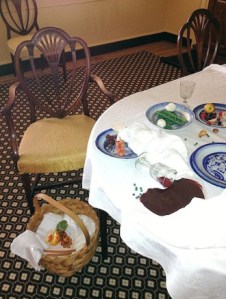 Slaves would have cleaned up after dinners.