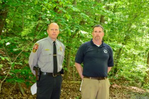 Scott's Run - Lt. Jason Allegra, FCPA and John Callow, Riverbend Park Site Manager