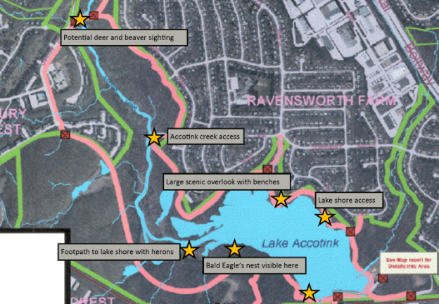 w - lake accotink map