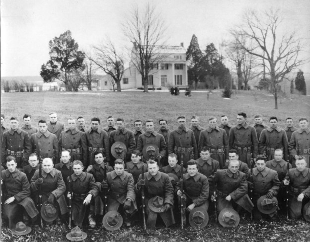 Troops from the 304th Engineer Regiment at Mount Air in 1918.